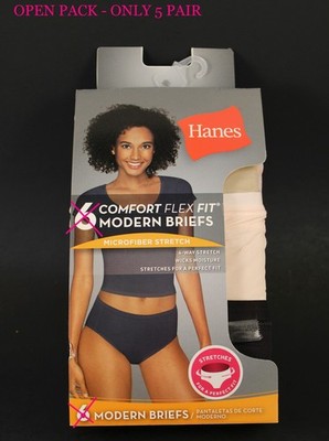 5 Pack New Open Pkg Hanes Comfort Flex Modern Briefs Size XL 4 Pastels & 1 Black