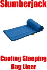 Slumberjack Cooling Sleeping Bag Liner Summer Camping Size 80" L x 34" W