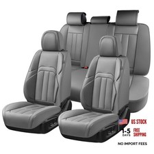Car Seat Cover, Cover for Cars Full Seat, Premium Leather, FullSet Gray
