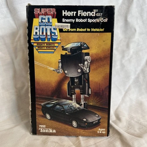 1984 Vintage Super GoBots - Herr Fiend 027 w/ Box, Enemy Robot Sports Car, Tonka