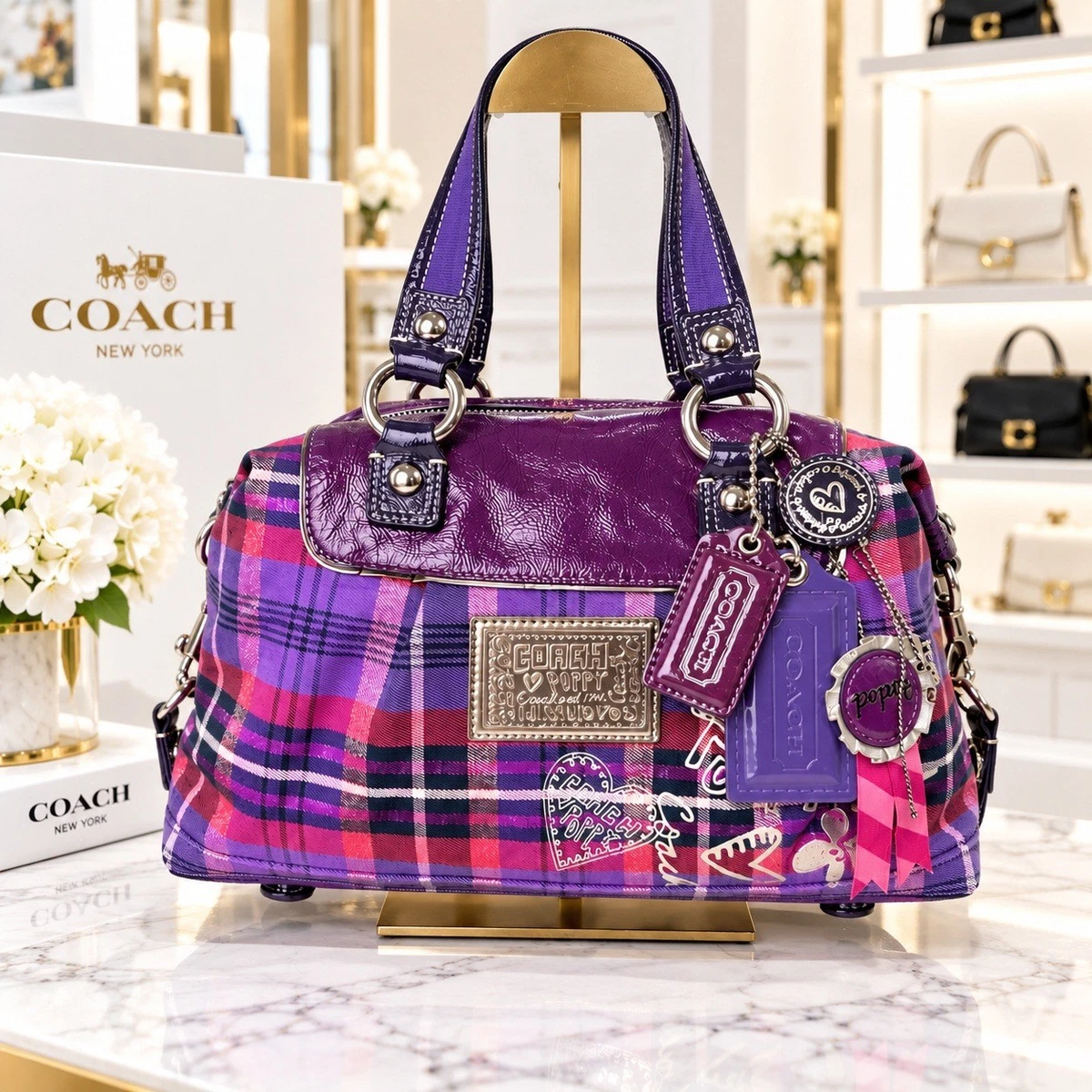 Coach Poppy Plaid Medium Bags & Handbags for Women Just Listed 2026