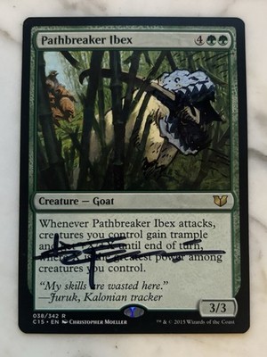 ALTERED Pathbreaker Ibex By Christopher Moeller MTG Magic The Gathering Card EDH