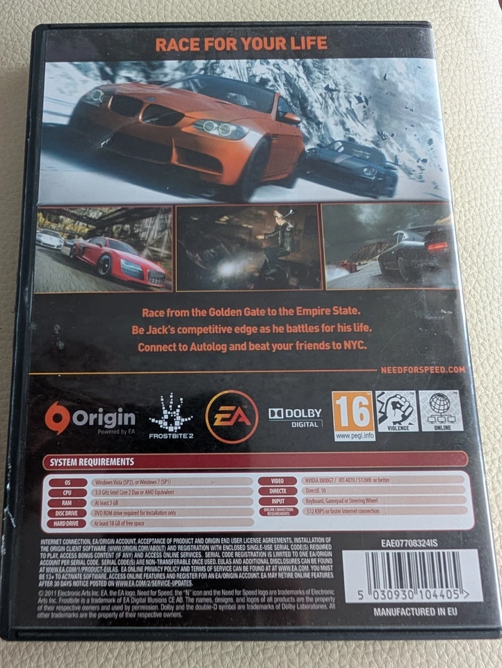 Need for Speed: The Run (PC) | SAMMLERSTÜCK | Origin-Key BENUTZT - Bild 2 von 3