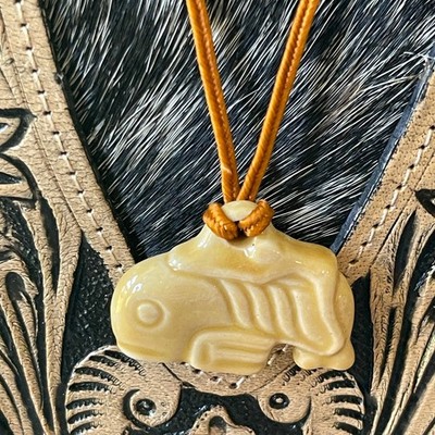 Vintage Free Willy 2 Ceramic Whale Pendant Necklace Mystical Orca Movie Promo