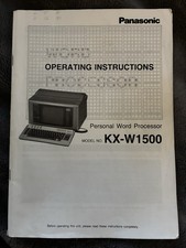 Panasonic KX-W1500 Word Processor Operating Instructions Manual