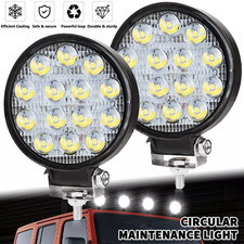 2pcs 5 Round Led Work Light Bar Flood Pods Off Road Fog Driving Suv Atv Truck