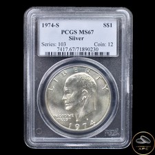 1974-S Silver Eisenhower Dollar $1 PCGS MS67 IKE