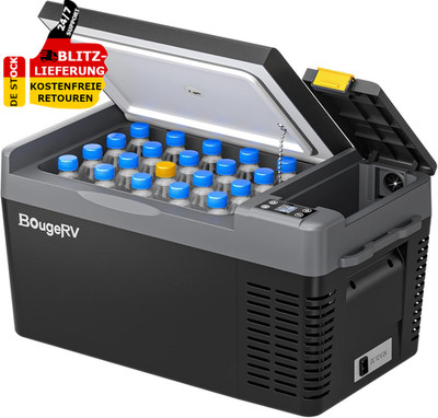 Bougerv CRPRO Kompressor Kühlbox 12V, 20 Liter Auto Kühlbox Auto Kühlschrank