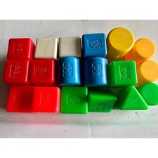 Vintage Fisher Price Shape Sorter- Blocks Only No Sorter included