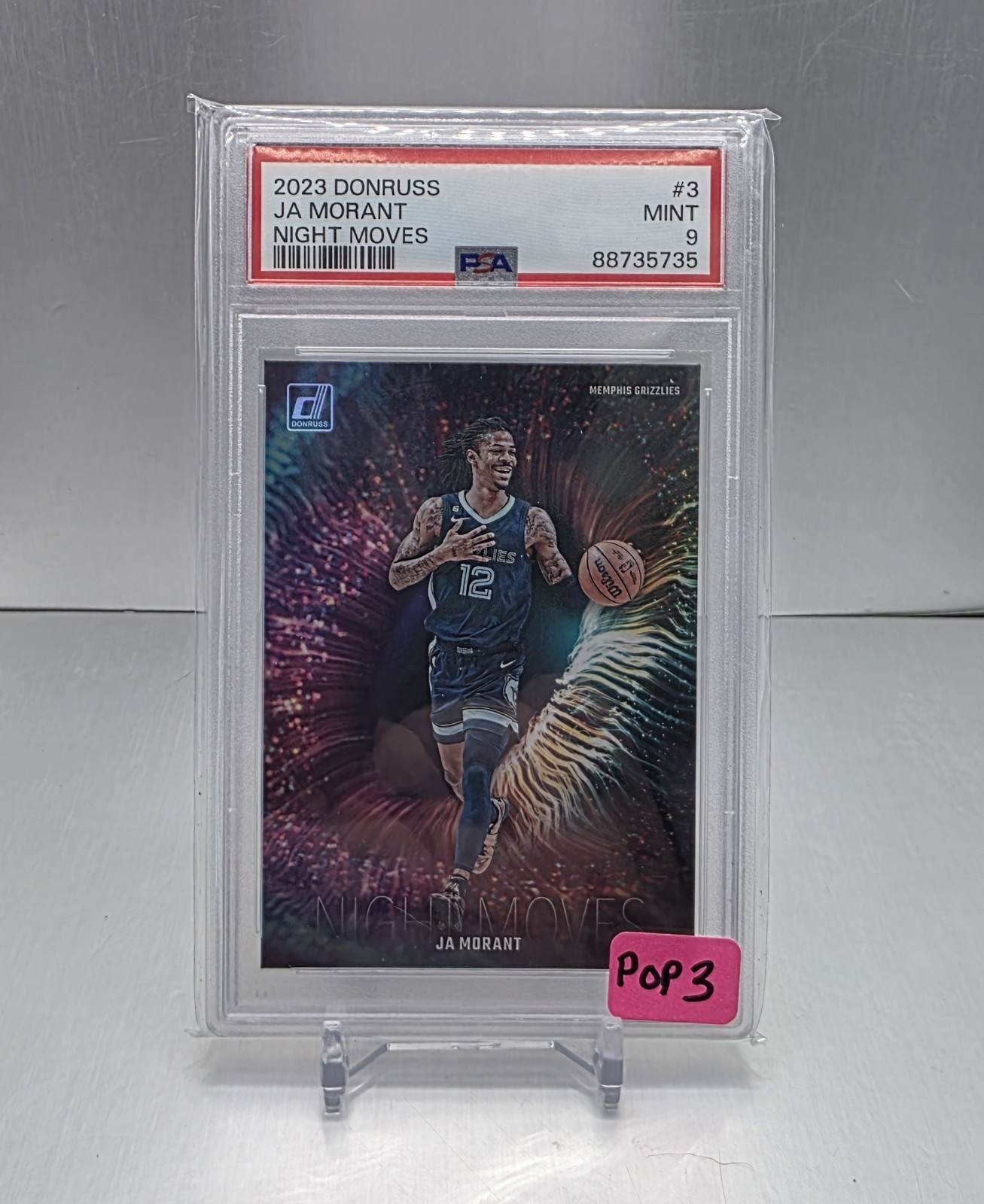 2023 Donruss Ja Morant Night Moves #3 Case Hit PSA 9