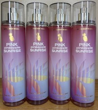 Lot Of 4 Bath  Body Works Pink Pineapple Sunrise Fragrance Mist 8 Fl Oz