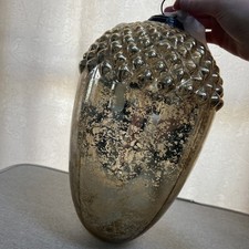 REPLICA Mercury Glass German Kugel Style Ornament Acorn Large 13 Inches New