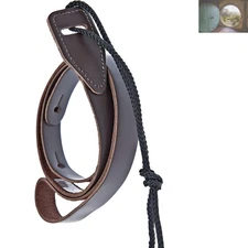 D'Addario  Leather Mandolin Strap - Adjustable Cradle Style - Brown