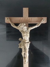 Jesus Holzkreuz handgeschnitzt ca. 40 x 21 cm 