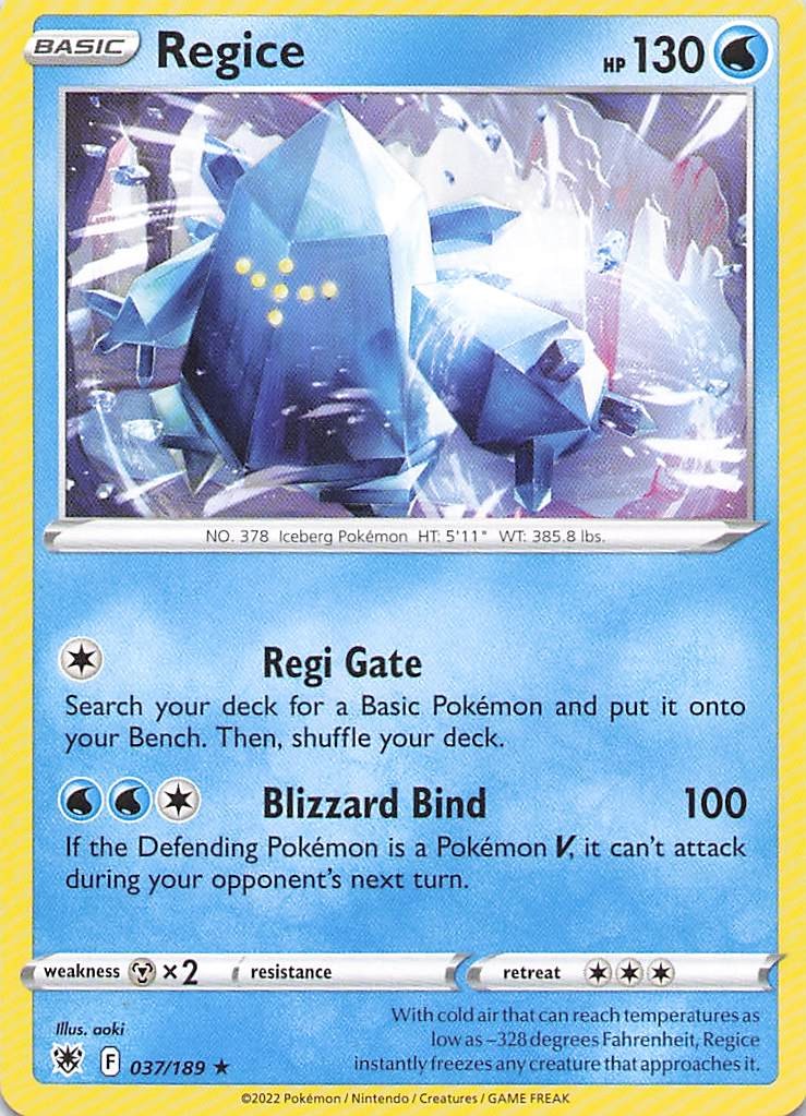 Pokemon Card - Regice - (037/189 - Astral Radiance)