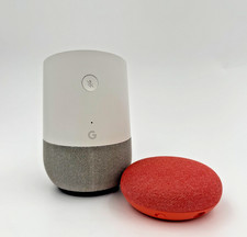 Google Home Google Home Mini Smart Speaker Bundle W/OEM Power Adapters Tested