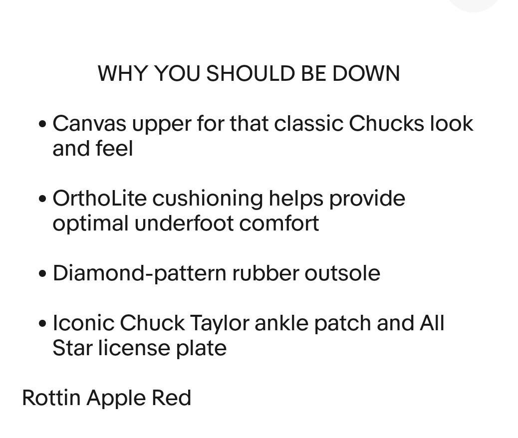 Converse Chuck Taylor All Star High Unisex Men 7, Women 9 Dark Red