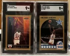 1990-91 NBA Hoops and Skybox Michael Jordan SGC 9 (2 Cards)