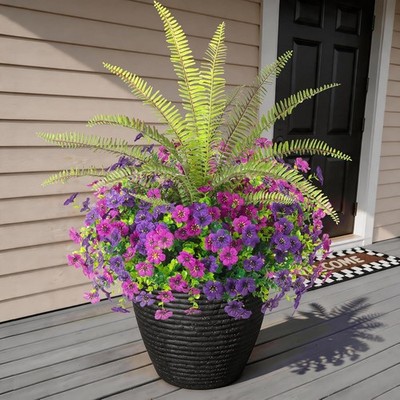Artificial Flowers for Outdoors UV Resistant Spring Summer Decoration, 13