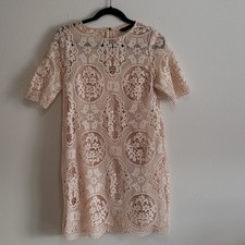 Zara Lace Short Sleeve Dress Size Small