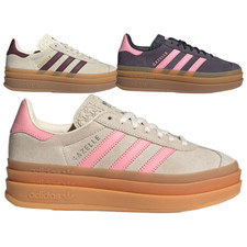adidas Gazelle Bold Shoes Kids Trainers White Grey Beige UK Size 3-6.5 New