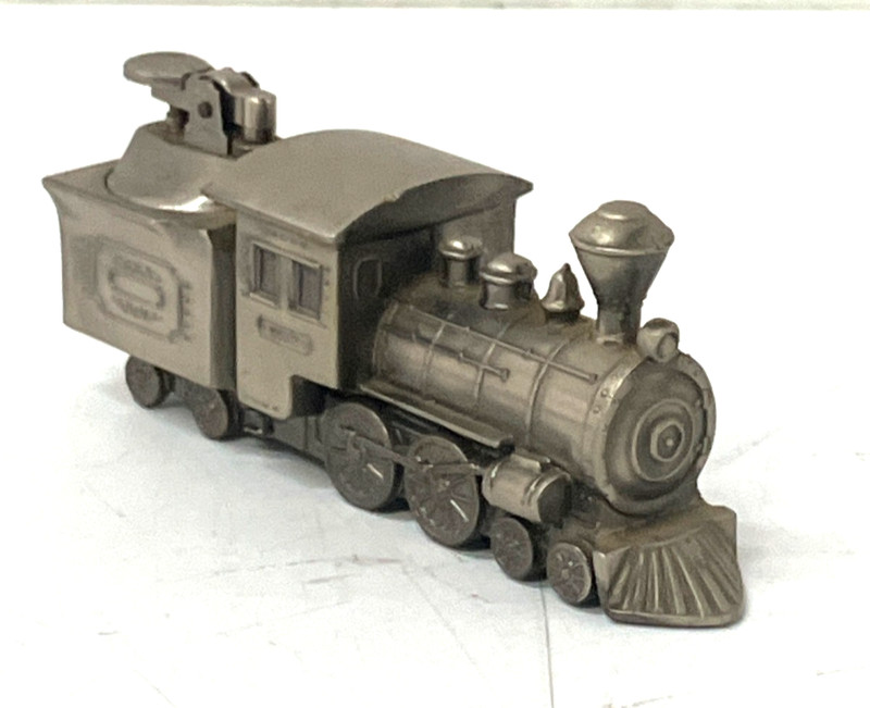 Vintage Collectible Metal Train-Shaped Table Lighter