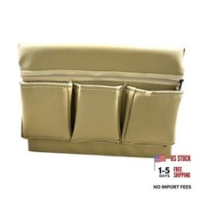 Car Window Armrest Storage Box, Leather Car Side Door Armrest Organizer Beige