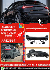 💕 ART.3919 Diffusor RSQ3 Look für Audi Q3 F3 Sportback (2019-2023) S-LINE 💕