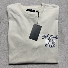 Bad Birdie T Shirt Mens M Botanicals "Take a Whiff" Golf Tee Floral Print SAND