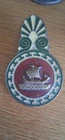 Vintage Large   colourful Sprung Paper Holder with viking / Egyptian decoration