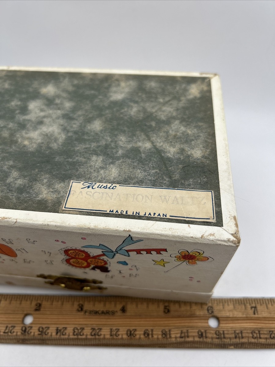 Girls Ballerina Musical Jewelry Box Vintage 1970s Japan
