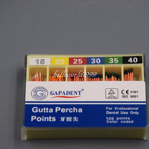 Dental Points Gutta Percha Taper 0.02 #15-45 Endodontic Root Canal 120/Box - Picture 3 of 26