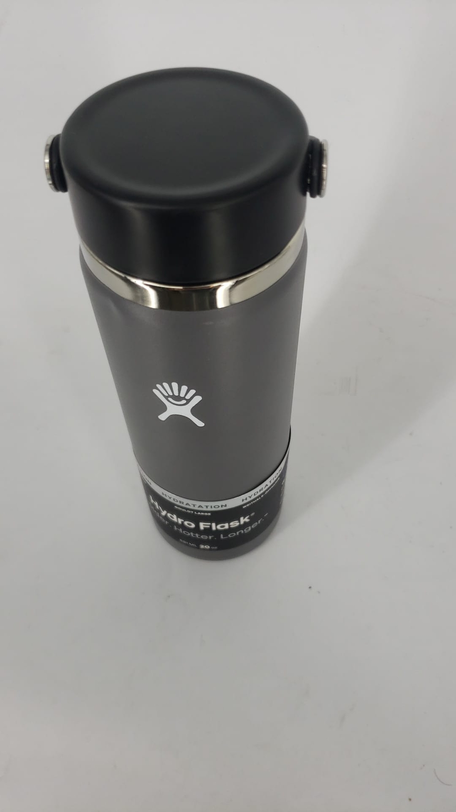 HYDRO FLASK 20 Oz (591 mL) WIDE MOUTH FLEX CAP STONE (GRAY) HYDRATION THERMOS