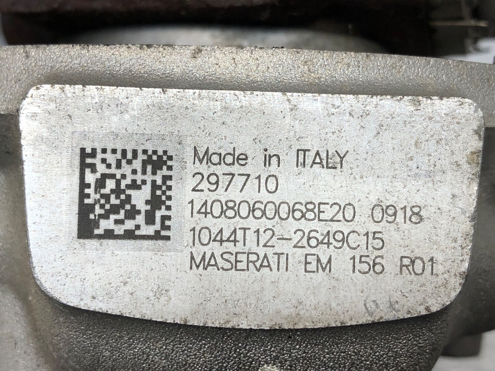 2014-2020 MASERATI QUATTROPORTE 3.0L LEFT DRIVER SIDE TURBOCHARGER OEM #NOTES.