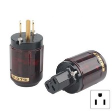 HIFI Audio Gold Plated Power Plug C-079 IEC P-079 US Male DIY Cable Connector