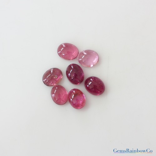 9x7mm and 10x8mm Pink Tourmaline Oval Cabochon Loose gemstone AA Quality - Picture 2 of 6