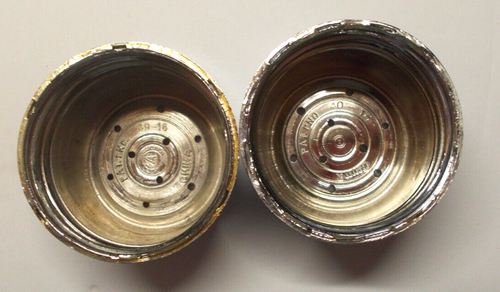 Clear Glass Salt and Pepper Shakers 6-Sided Plastic Chrome Top - Picture 8 of 8