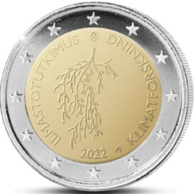2022 Finland   2 Euro Uncirculated UNC Coin - Finnish Climate Research