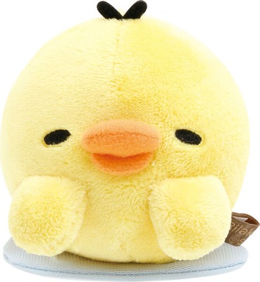 San-x MO86001 Rilakkuma Stickable Relaxing Together Plush Kiiroitori