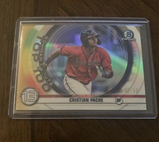 2020 Bowman Baseball Cristian Pache Scouts Top 100 Gold 2/50 BTP-13 Braves