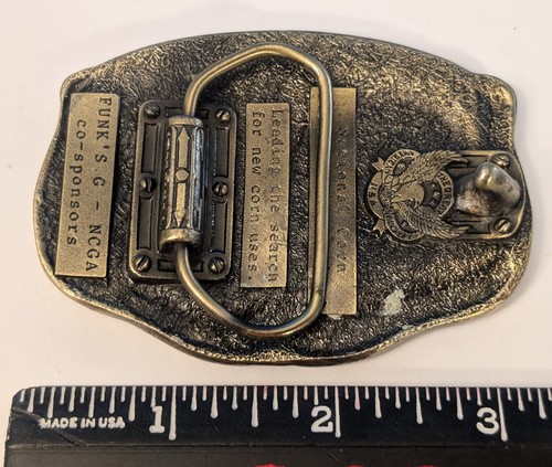 Vtg NCGA Funk's G Corn Project Belt Buckle - Great American USA Illinois Farming - Picture 4 of 22