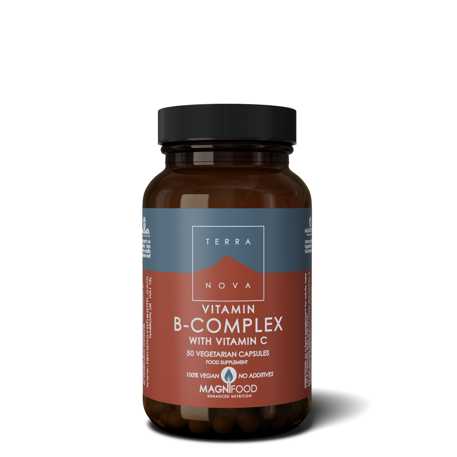 Terranova B-Complex With Vitamin C Vegicaps 50 Vegicaps - Image 3