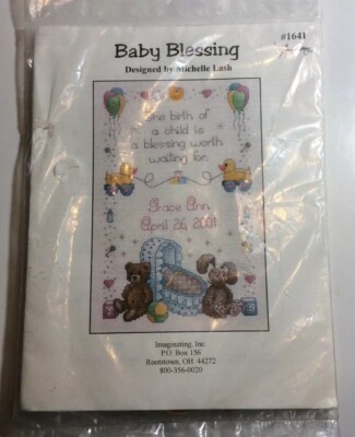 Baby Blessing 1641 Michelle Lash - Counted Cross Stitch Kit Vintage Imaginating