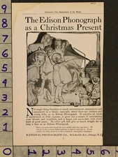 1907 PHONOGRAPH EDISON RECORD HOLIDAY CHRISTMAS MUSIC NATIONAL NJ AD ZV49