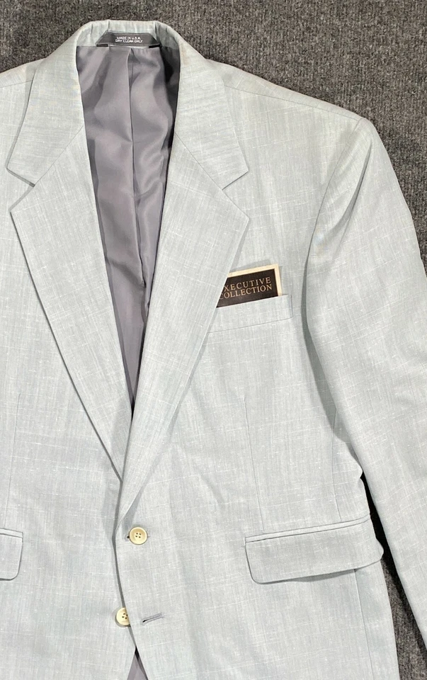 NUEVO CON ETIQUETAS ~ Traje Retro Vintage Poliéster/Rayón 44S Chaqueta 38x32 Pantalones 2-Btn/Solapa Ancha Foto 4 de 4