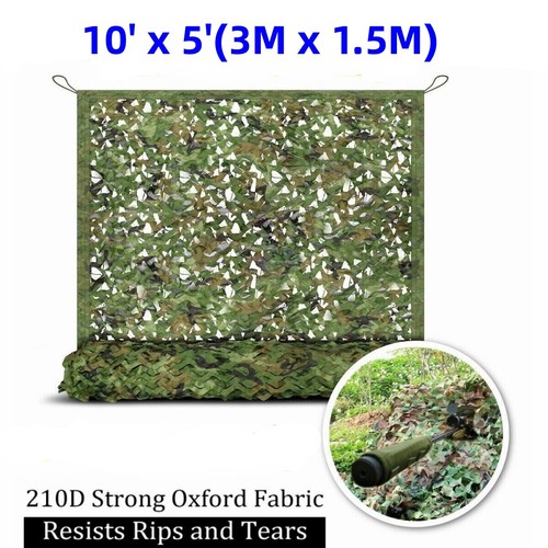 3 Sizes Camo Netting Woodland Military Camouflage Mesh Net for Camping Hunting - Picture 11 of 13