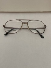 80s Aviator Gray Matte Stainless Steel SST Glasses Frames 54-16-140 - Damaged