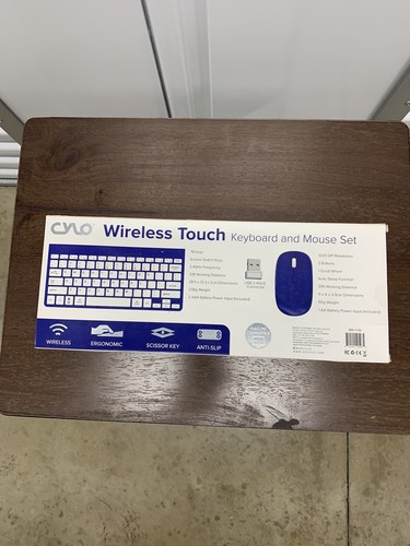 Cylo Metallic Blue Wireless Keyboard & Mouse Combo Set Factory Sealed  - Picture 8 of 12