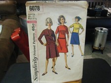 Simplicity 6078 Junior's Dresses Pattern - Size 11 Bust 31 1/2 Waist 24 1/2