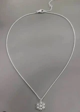 NWT J.JILL STERLING SILVER SNOWFLAKE NECKLACE SRP$59 SOLD OUT